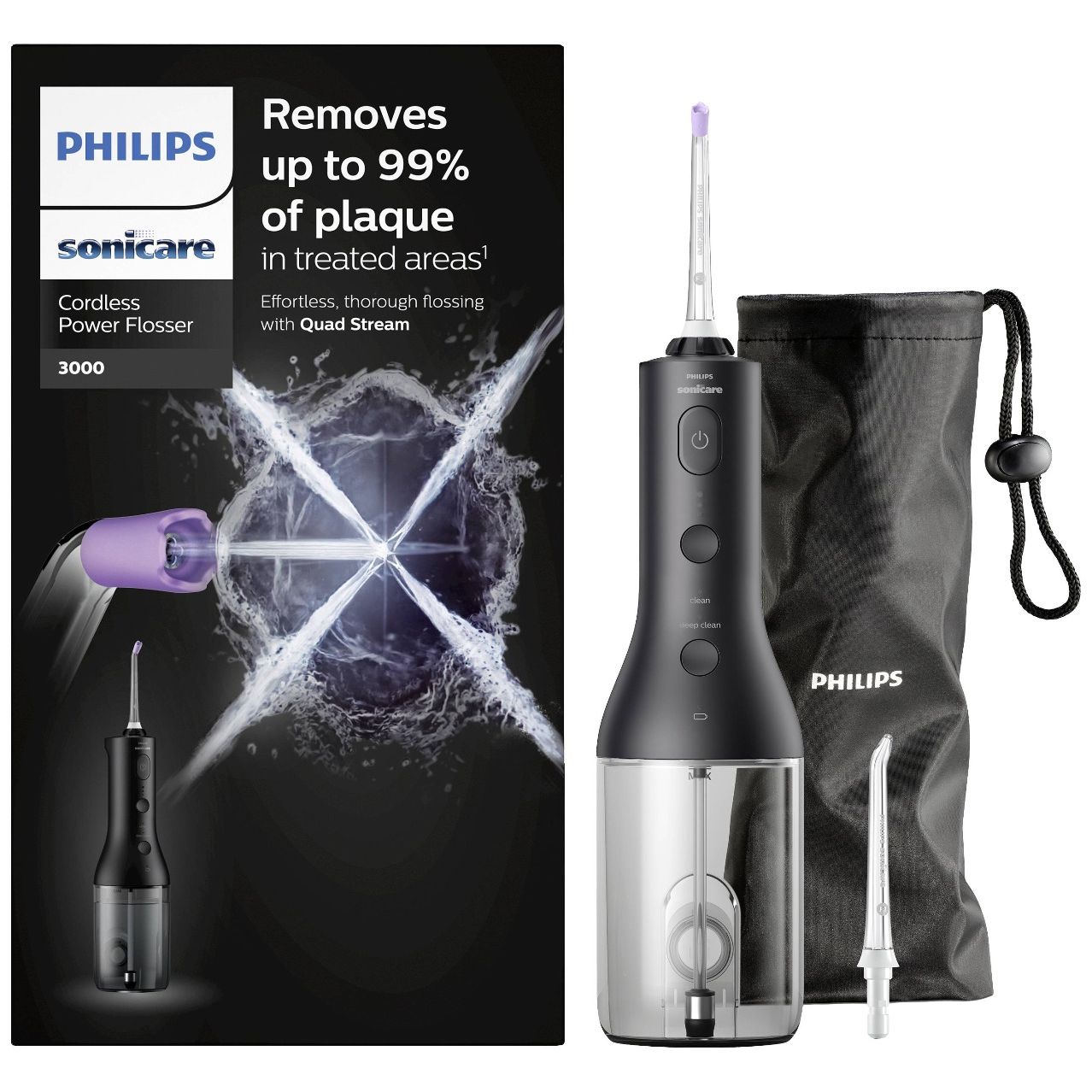 Philips Sonicare Cordless Power Flosser 3000 Oral Irrigator HX3806/33