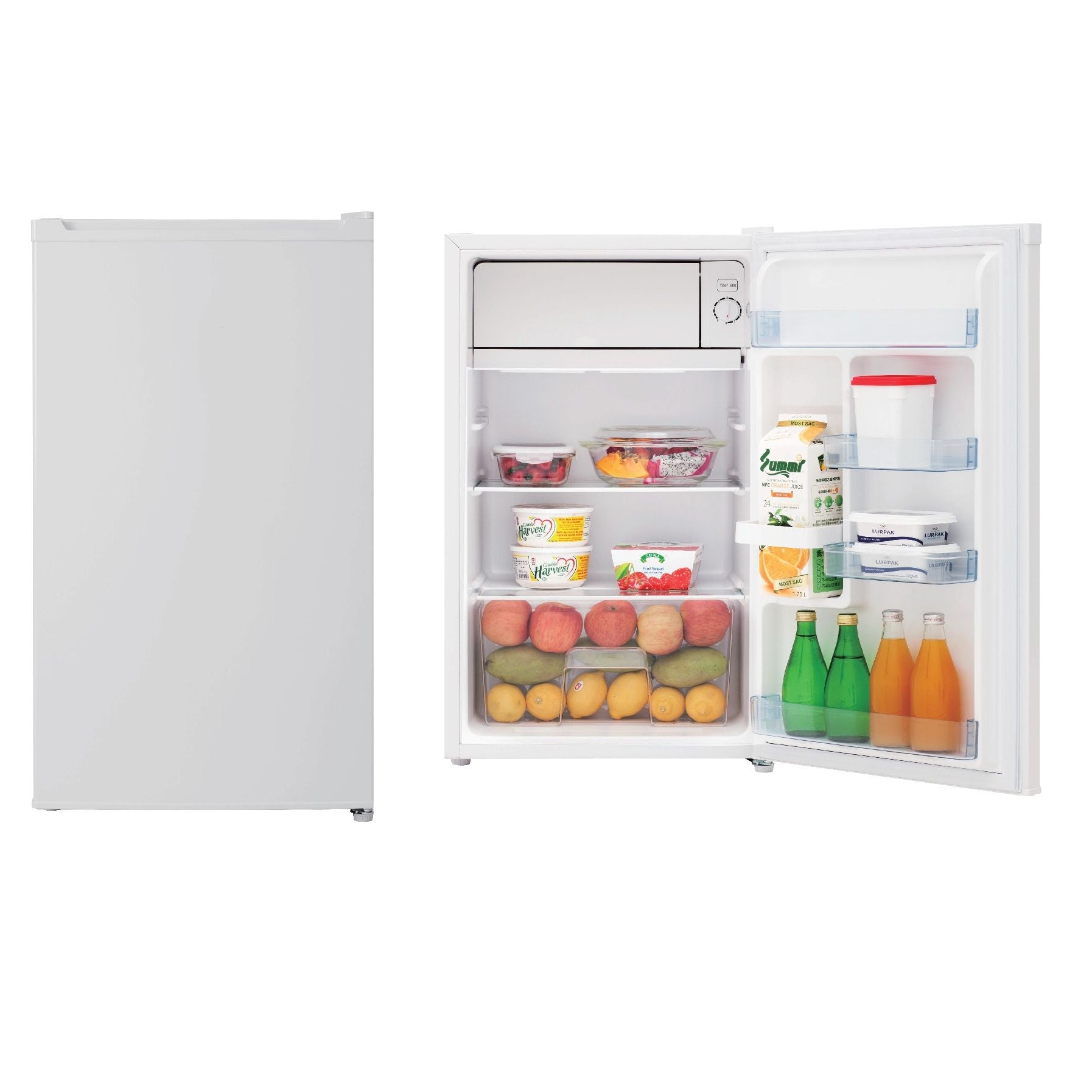 Kelon 120 LTR Refrigerator, reversible door, white color - KRS-12DRW1