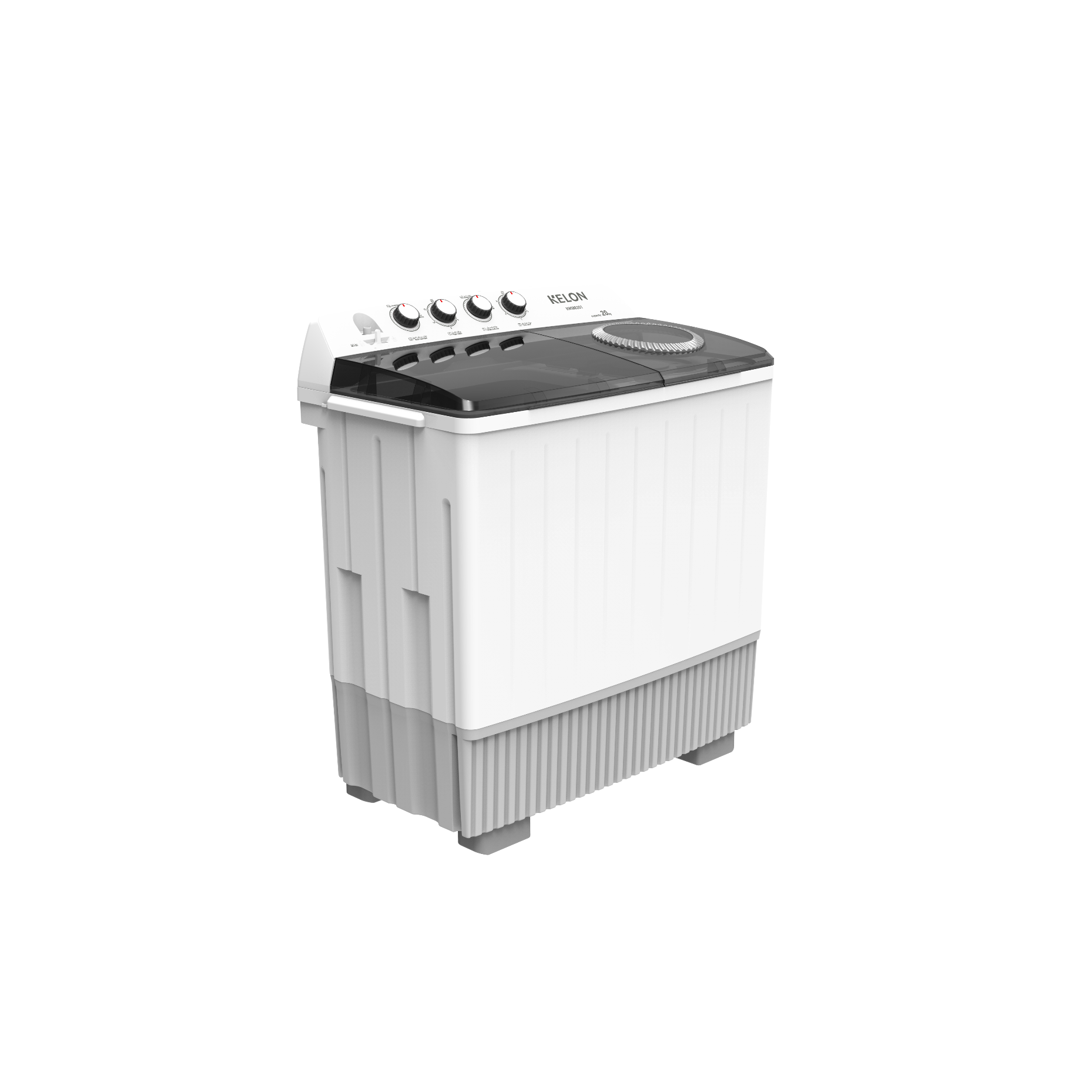Kelon 20Kg Twin Tub Washing Machine, lint filter, White KWSBE201