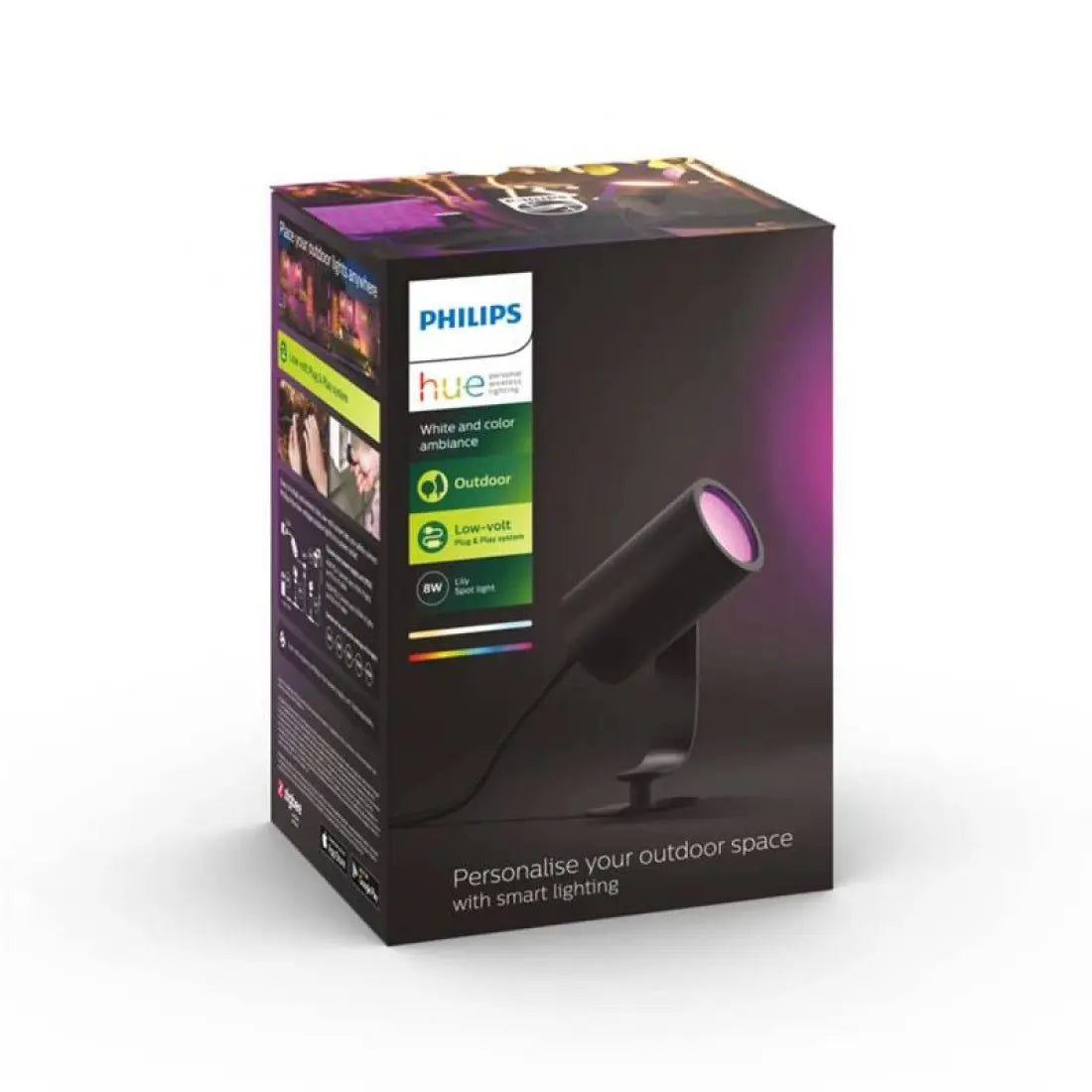 PHILIPS Extension for Lily Hue IP65 White and Color (RGB + CCT) outdoor spotlight Mohammed Fakhroo& Bros.