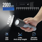 PHILIPS ABS 17.1cms LED Rechargeable Flashlight / Torch – 400Lumens, 150m Range, 2000mAh SFL1181/56