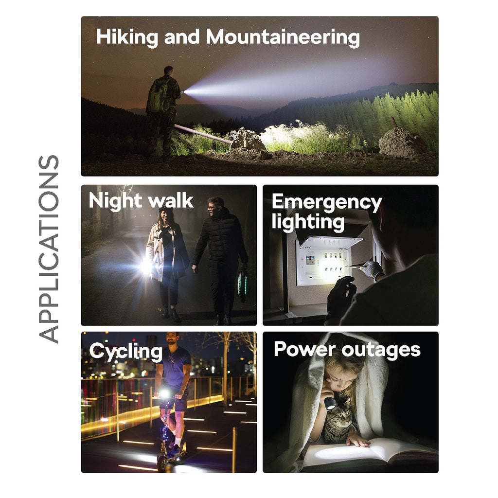 PHILIPS ABS 17.1cms LED Rechargeable Flashlight / Torch – 400Lumens, 150m Range, 2000mAh SFL1181/56