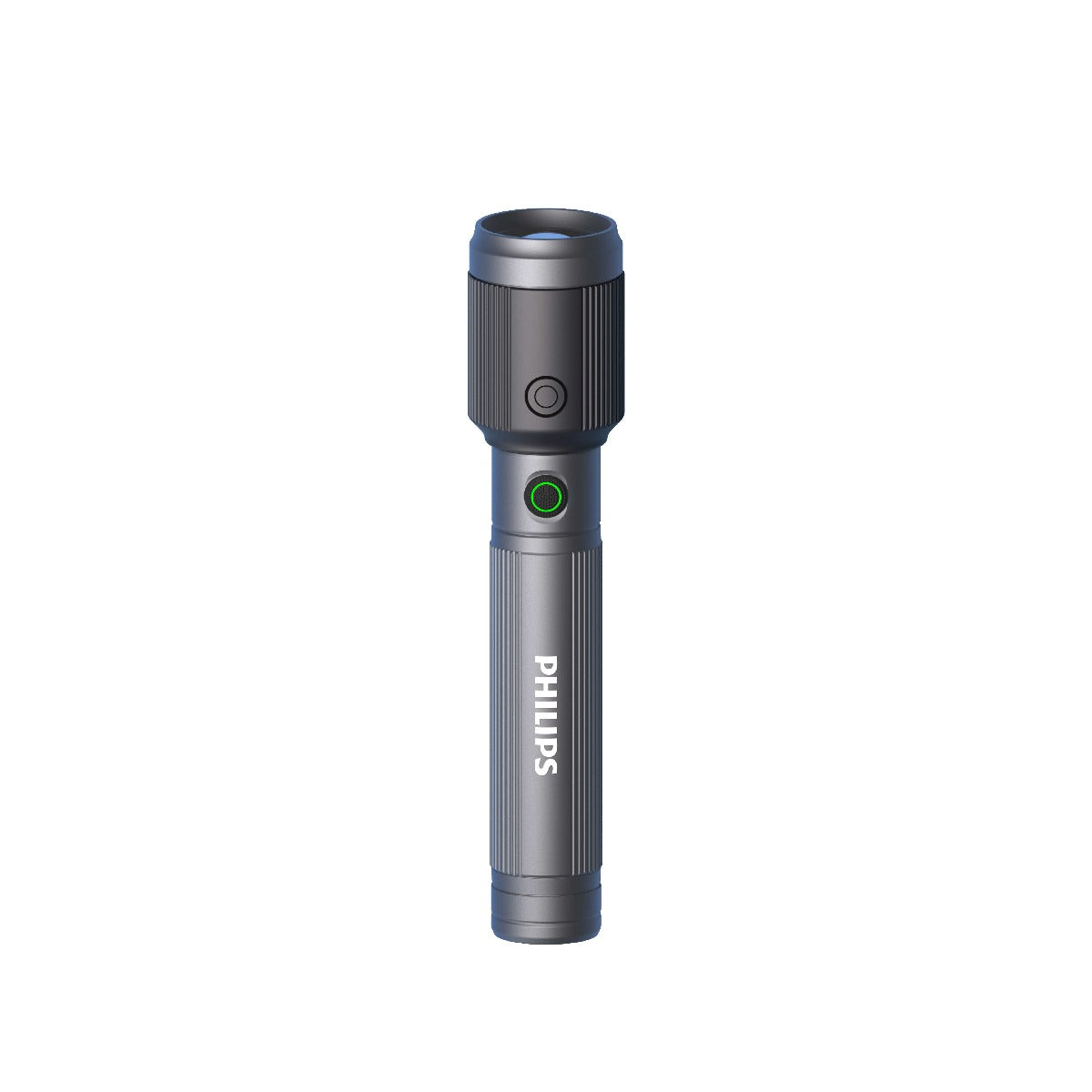 Philips Aircraft Aluminium Alloy Long Range Zoom LED Rechargeable Flashlight / Torch – 650Lumens, 300m Range 1200mAh SFL2141/56