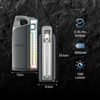 Philips ABS Multi-Functional Rechargeable Flashlight, Portable Light, RGB Ambient Light -1000Lumens, 100m Beam Range SFL3402/56