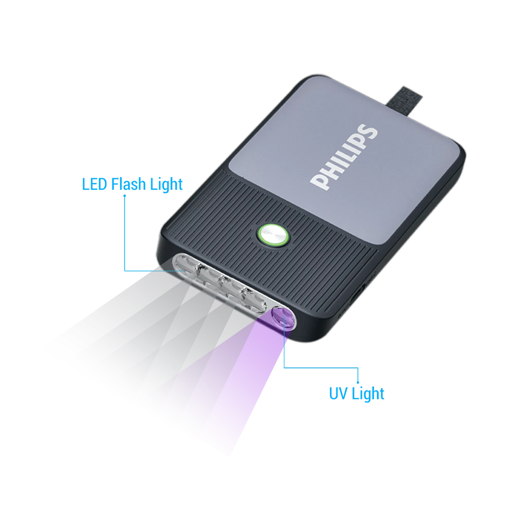 Philips ABS Multi-Functional Rechargeable Pocket Flashlight / Torch with UV Light – 350Lumens, 1200mAh SFL3403/56