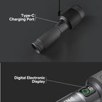 PHILIPS Aircraft Aluminium Alloy 24.5cms Zoom LED Rechargeable Flashlight / Torch – 2000Lumens, 680m Range, 4500mAh SFL5101/56