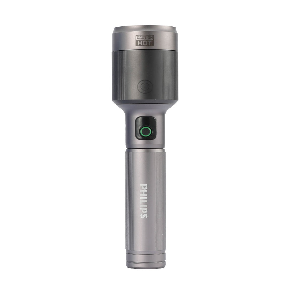 PHILIPS Aircraft Aluminium Alloy 33.2cms Zoom LED Rechargeable Flashlight / Torch – 2500Lumens, 860m Range, 9000mAh SFL5102/56