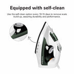 Hamilton Beach Steam Iron 2200W, Vertical steam, 23g/min steam flow, steam shot, water spray, Dry & 3 steam settings, non-stick soleplate, Anti-drip, Anti-calc, Self clean, 2 yrs warranty, ST2747-ME