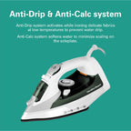 Hamilton Beach Steam Iron 2200W, Vertical steam, 23g/min steam flow, steam shot, water spray, Dry & 3 steam settings, non-stick soleplate, Anti-drip, Anti-calc, Self clean, 2 yrs warranty, ST2747-ME