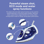 Hamilton Beach Steam Iron 2500W, Ceramic soleplate, Auto-Shut Off, Vertical steam, 35g/min steam, steam shot, with 3 settings, 300ml, Anti-drip, Anti-calc, Self clean, 2 yrs warranty, ST3797-ME