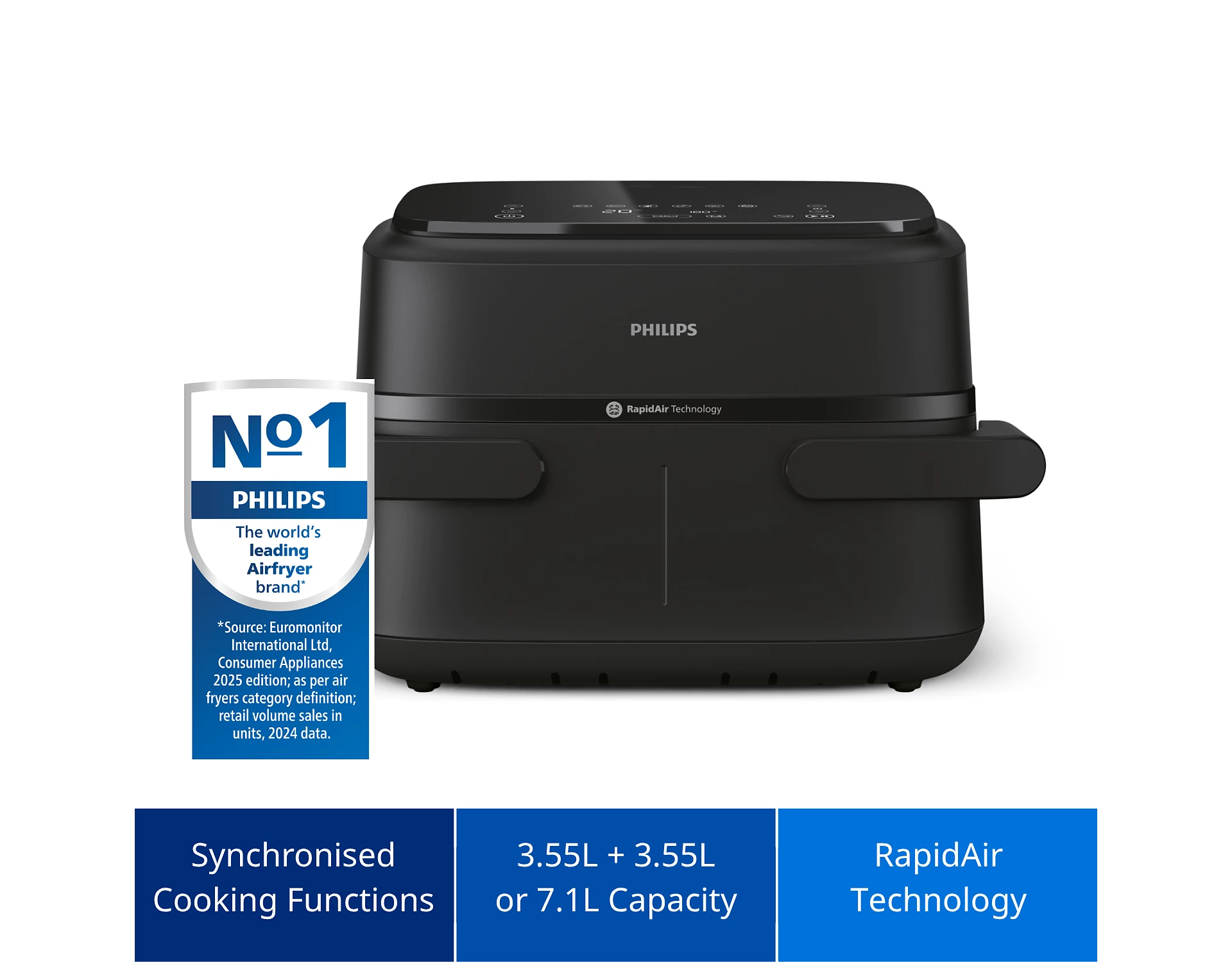 Philips 1000 Series Airfryer Dual Basket - NA150/09