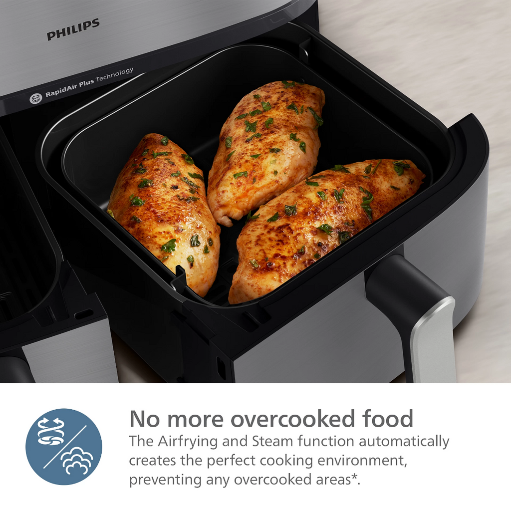 Philips 5000 Series Dual Basket Airfryer with Steam NA555/09