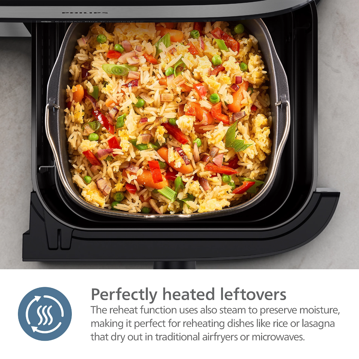 Philips 5000 Series Dual Basket Airfryer with Steam NA555/09