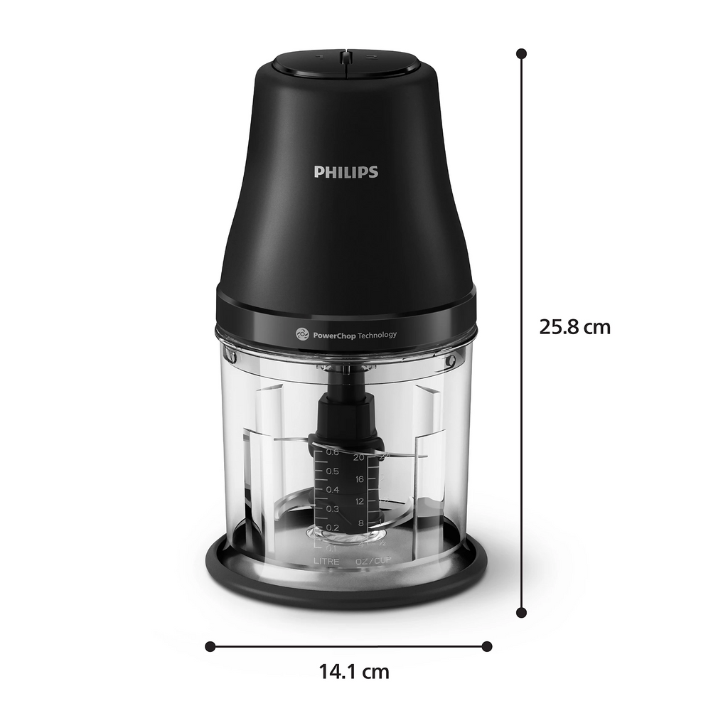 Philips 3000 series Chopper, 1L, 450W, HR1501/00 - Black
