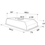 Whirlpool 60cm integrated built in hood ,WCT 64 FLS X
