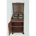 Vincenti 2 dish food warmer trolley -Keeps food Warm for hours- Family- Wood Finish -VFWT2D/DB