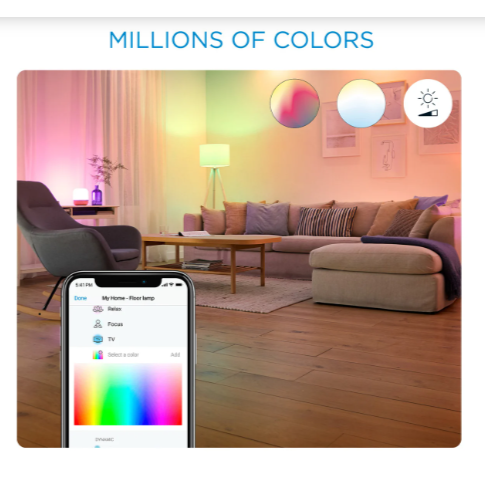 Wiz Wi-Fi Color+Tunable Smart Bulb White 9W A60 E27 806lm