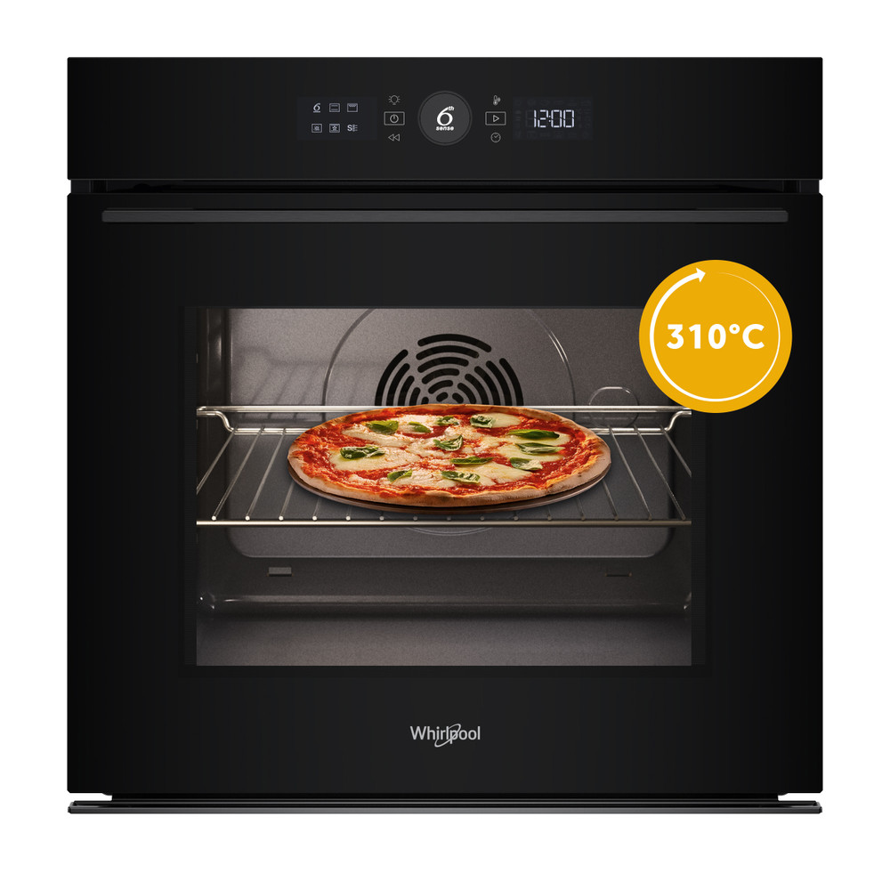 Whirlpool W7 built-in electric oven: black colour, 73 litres, self-cleaning - WOI5S8HM1SBA