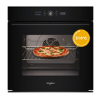 Whirlpool W7 built-in electric oven: black colour, 73 litres, self-cleaning - WOI5S8HM1SBA