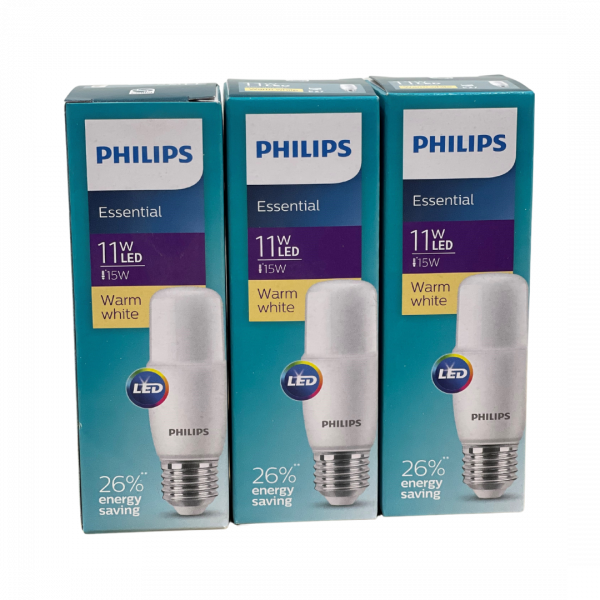 PHILIPS DLSTICK 11W E27 3000K 3 pack bundle