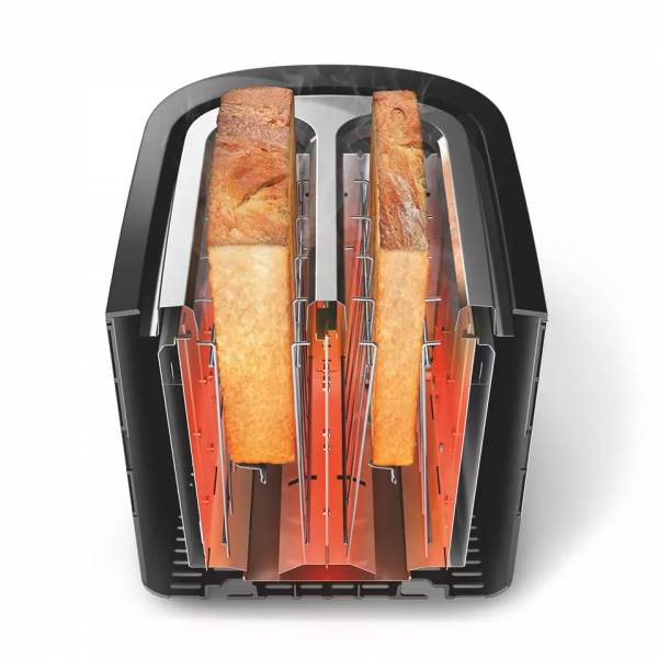 Philips Toaster With Extra Wide Slots Black HD2637 91