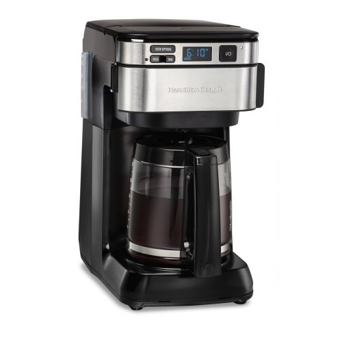 Hamilton Beach FrontFill® 12 Cup Programmable Coffee Maker, 1.7L Glass carafe, 950W, Wake up ready, 3 brewing options, Reusable mesh filter, Clean reminder, Auto shut off, 46310-ME