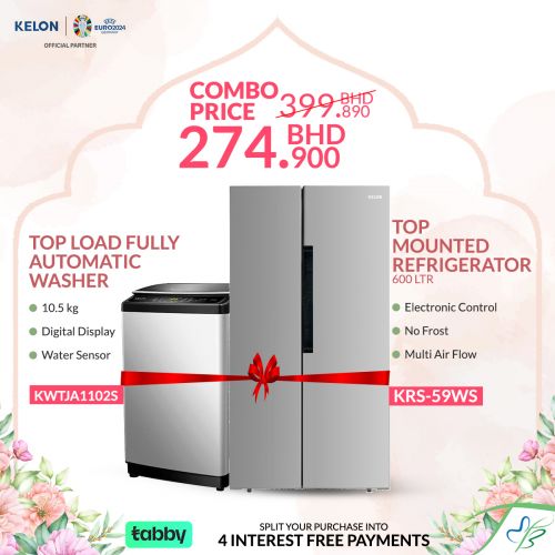 Kelon Wedding Combo 1 - Refrigerator 567 LITER + 10.5KG WASHER