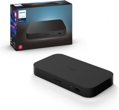 Philips Hue Play HDMI Sync Box - Requires Hue Bridge - Supports Dolby Vision HDR10+ and 4K - Control with Hue App - Compatible with Alexa, Google Assistant, and Apple HomeKit