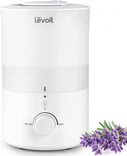 LEVOIT 3L Humidifiers for Bedroom Baby Room with Night Light, Cool Mist Humidifier for Home, Office & Plant, Auto-Off, Up to 25H for 27 ㎡, Quiet Operation with 360° Rotation Nozzle- 2 Filter Sponge