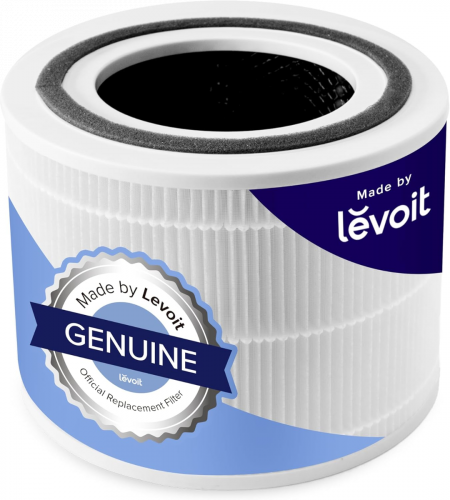 LEVOIT Core 300 Air Purifier Replacement Filter, 3-in-1 True HEPA, High-Efficiency Activated Carbon, Core300-RF, 1 Pack, White