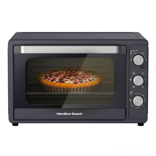 Hamilton Beach 55L 2200W Convection Toaster Oven with Rotisserie Grill, Double Walled Glass, Oyster Grey Color, 6 accessories, 6 functions, Max 230°C temp and 60 mins timer, CTGL55-ME