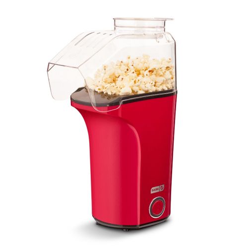 DASH Hot Air Popcorn Popper Maker with Measuring Cup to Portion Popping Corn Kernels + Melt Butter, 16 Cups - Red