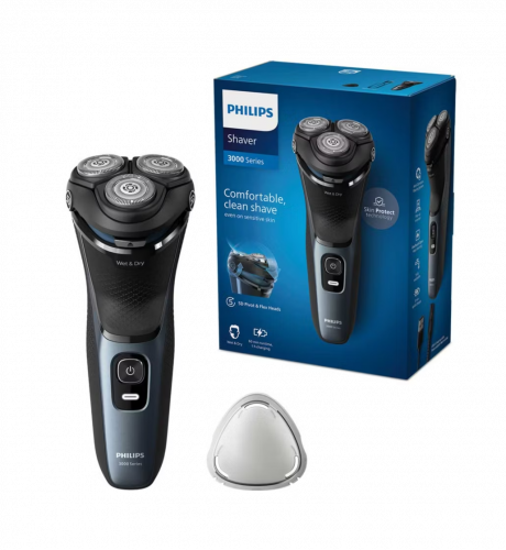 Philips Wet & Dry Electric Shaver Series 3000 with 5D Flex & Pivot heads and Pop-up trimmer – S3144/00