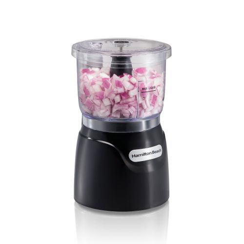 Hamilton Beach Stack and Press™ Food Chopper, 710 ml / 3 cup capacity, 350W, chop, puree, emulsify, easy cleaning with removable bowl and blade, cord wrap for easy storage, 72850-ME