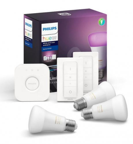  Philips Hue White and color Starter kit  with Dimmer Switch and Bridge