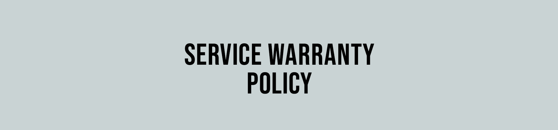 service warranty policy
